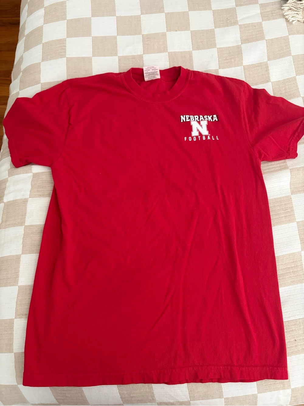 Comfort Colors Red Nebraska Football T-Shirt